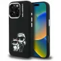 KARL LAGERFELD Silicone Karl & Choupette Sketch MagSafe -suojakotelo Apple iPhone 16 Pro Max, musta