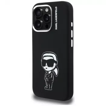 KARL LAGERFELD Silicone Karl Sketch MagSafe -suojakotelo Apple iPhone 16 Pro Max, musta