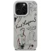 Karl Lagerfeld Grained Pattern & Logo MagSafe -suojakotelo Apple iPhone 16 Pro, harmaa