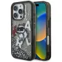 KARL LAGERFELD Liquid Glitter Choupette Logo -suojakotelo iPhone 16 Pro, musta