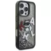 KARL LAGERFELD Liquid Glitter Choupette Logo -suojakotelo iPhone 16 Pro, musta