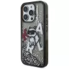 KARL LAGERFELD Liquid Glitter Choupette Logo -suojakotelo Apple iPhone 16 Pro Max - musta