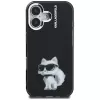 Karl Lagerfeld IML Aquarelle Choupette & Logo -suojakotelo iPhone 16, musta