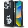 Karl Lagerfeld IML Aquarelle Choupette & Logo -suojakotelo iPhone 16 Pro Max, musta