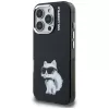 Karl Lagerfeld IML Aquarelle Choupette & Logo -suojakotelo iPhone 16 Pro Max, musta