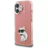 Karl Lagerfeld IML Aquarelle Choupette & Logo -puhelinkotelo iPhone 16, pinkki
