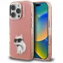 Karl Lagerfeld IML Aquarelle Choupette & Logo -suojakotelo Apple iPhone 16 Pro, pinkki