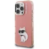 Karl Lagerfeld IML Aquarelle Choupette & Logo -suojakotelo Apple iPhone 16 Pro, pinkki