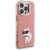 Karl Lagerfeld IML Aquarelle Choupette & Logo -suojakotelo Apple iPhone 16 Pro, pinkki