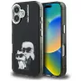 KARL LAGERFELD IML Aquarelle Karl & Choupette & Logo -takakansi Apple iPhone 16, musta