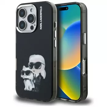 KARL LAGERFELD IML Aquarelle -suojakotelo Apple iPhone 16 Pro - musta