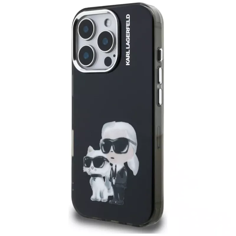 KARL LAGERFELD IML Aquarelle -suojakotelo Apple iPhone 16 Pro - musta