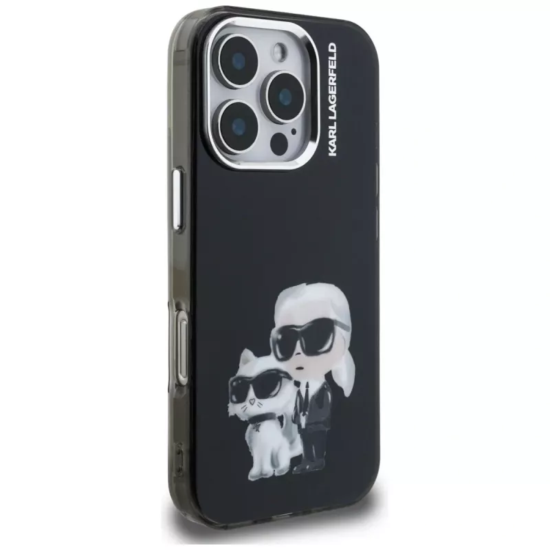 KARL LAGERFELD IML Aquarelle -suojakotelo Apple iPhone 16 Pro - musta