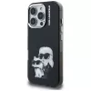 Karl Lagerfeld IML Aquarelle Karl & Choupette & Logo -suojakotelo Apple iPhone 16 Pro Max, musta