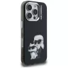 Karl Lagerfeld IML Aquarelle Karl & Choupette & Logo -suojakotelo Apple iPhone 16 Pro Max, musta
