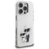 Karl Lagerfeld IML Aquarelle Karl & Choupette & Logo -takakansi Apple iPhone 16 Pro, valkoinen