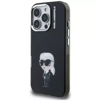 Karl Lagerfeld IML Aquarelle Karl & Logo -suojakotelo Apple iPhone 16 Pro, musta