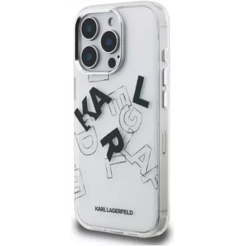 Karl Lagerfeld IML Sketched Graphic -suojakotelo iPhone 16 Pro, läpinäkyvä