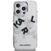 Karl Lagerfeld IML Sketched Graphic -suojakotelo iPhone 16 Pro, läpinäkyvä