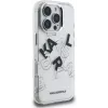 Karl Lagerfeld IML Sketched Graphic -suojakotelo iPhone 16 Pro, läpinäkyvä