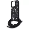 Karl Lagerfeld Crossbody GrainedPattern & Logo -puhelinkotelo Apple iPhone 16 Pro Max, musta