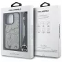 Karl Lagerfeld Crossbody GrainedPattern & Logo -kotelo iPhone 16 Pro, harmaa