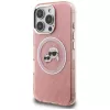 KARL LAGERFELD IML Glitter Karl & Choupette Heads Logo MagSafe -kotelo iPhone 16 Pro Max, pinkki