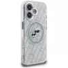 KARL LAGERFELD IML Glitter Karl & Choupette Heads Logo MagSafe -kotelo iPhone 16, harmaa