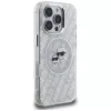 KARL LAGERFELD IML Glitter Karl & Choupette Heads Logo MagSafe -kotelo iPhone 16 Pro Max harmaa