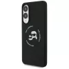 KARL LAGERFELD Silicone Double Heads and Circle MagSafe Case Samsung Galaxy S25 Edge, musta