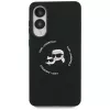KARL LAGERFELD Silicone Double Heads and Circle MagSafe Case Samsung Galaxy S25 Edge, musta