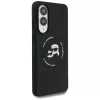 KARL LAGERFELD Silicone Double Heads and Circle MagSafe Case Samsung Galaxy S25 Edge, musta