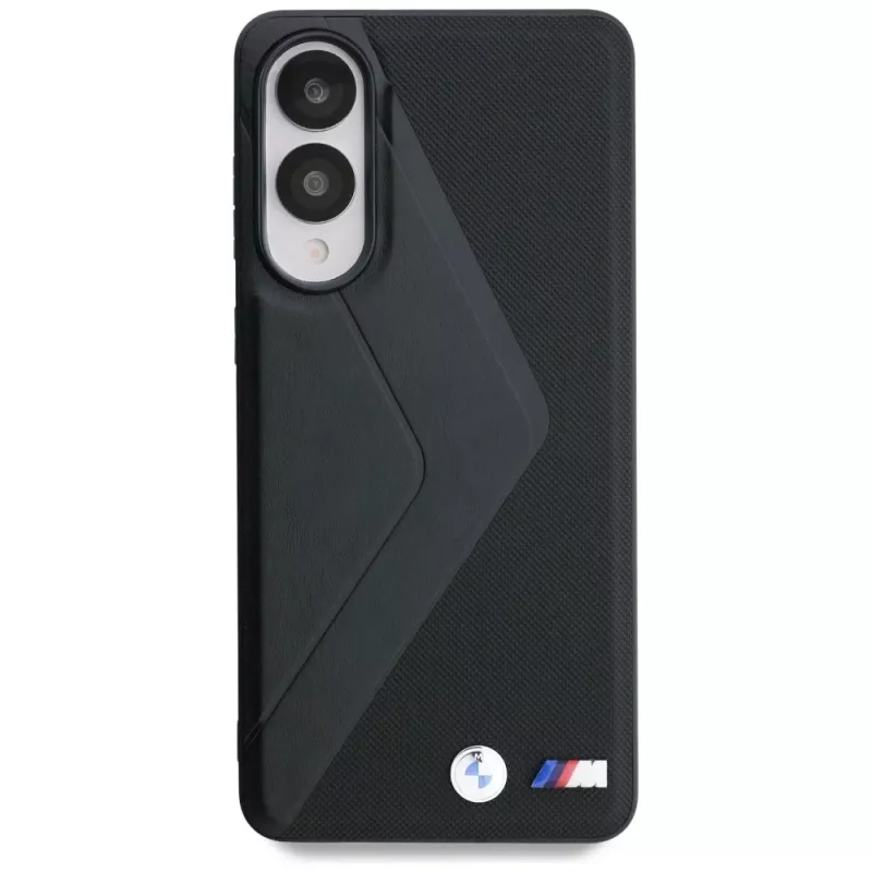 BMW Leder Oversized Stripes MagSafe -kotelo Samsung Galaxy S25 Edge musta