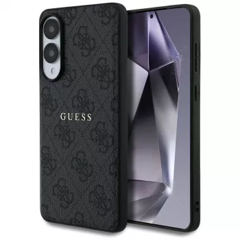 Guess 4G Ring Classic Logo MagSafe -kotelo Samsung Galaxy S25 Edge (musta)