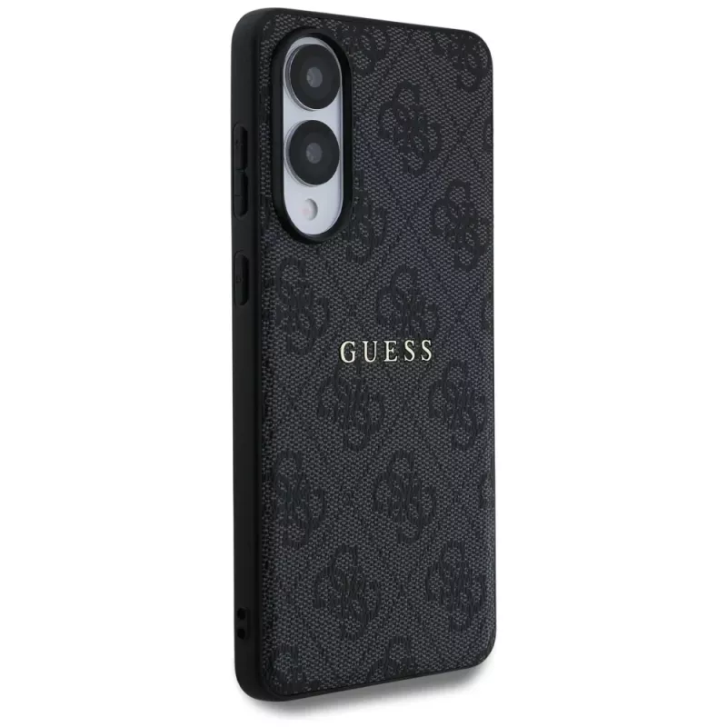 Guess 4G Ring Classic Logo MagSafe -kotelo Samsung Galaxy S25 Edge (musta)