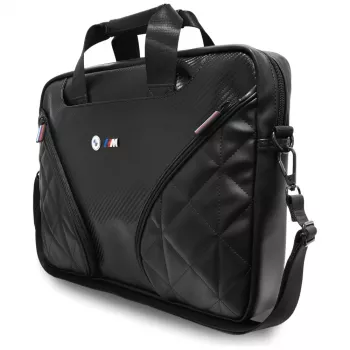 BMW Carbon Pockets & Metal Logo -laptopreppu 16 inch musta