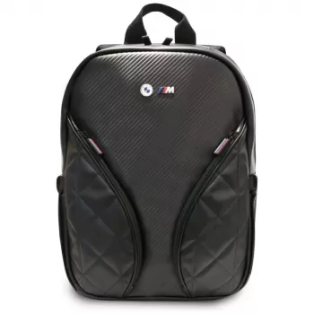 BMW Carbon Pockets & Metal Logo 16 laptopreppu musta