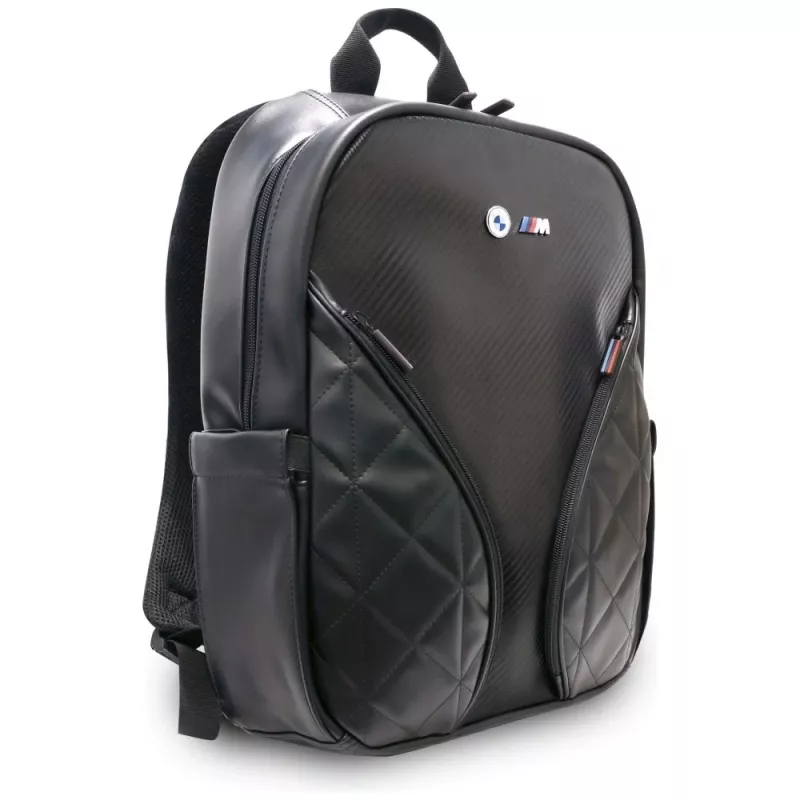 BMW Carbon Pockets & Metal Logo 16 laptopreppu musta