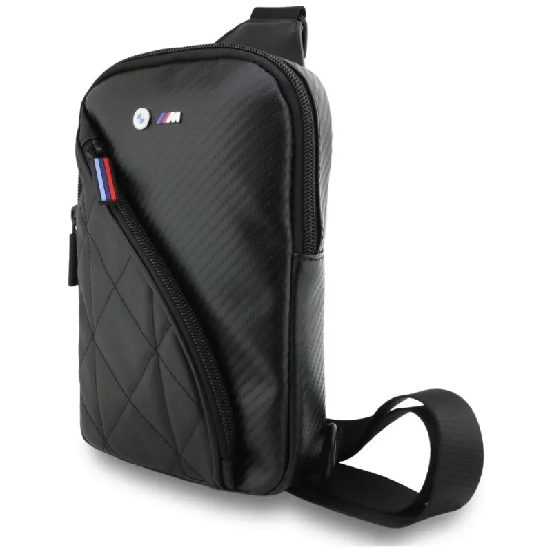 BMW CarbonPocket & Metal Logo Crossbody -puhelinlaukku musta