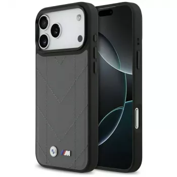 BMW M Quilted Logo MagSafe -kotelo iPhone 17 Pro Max antrasiitti