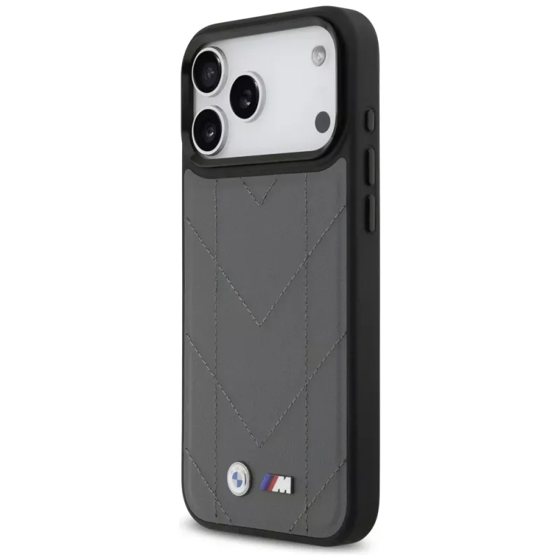 BMW M Quilted Logo MagSafe -kotelo iPhone 17 Pro Max antrasiitti