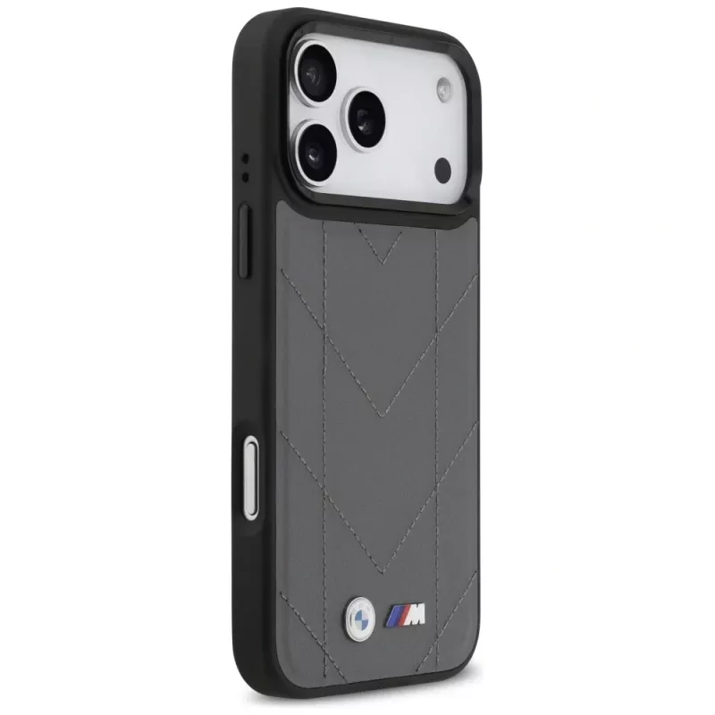 BMW M Quilted Logo MagSafe -kotelo iPhone 17 Pro Max antrasiitti