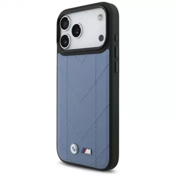 BMW M Quilted Logo MagSafe -kotelo iPhone 17 Pro Max sininen