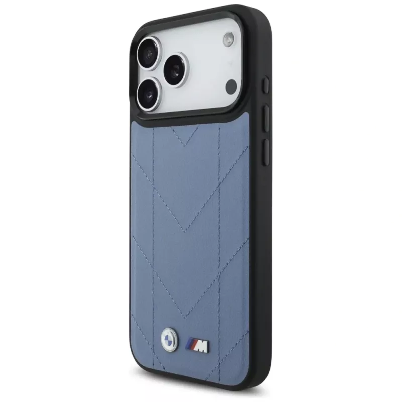 BMW M Quilted Logo MagSafe -kotelo iPhone 17 Pro Max sininen