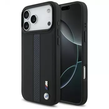 BMW M Perforated Stripe Logo MagSafe -kotelo iPhone 17 Pro Max sininen