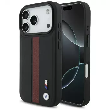 BMW M Perforated Stripe Logo MagSafe -kotelo iPhone 17 Pro punainen