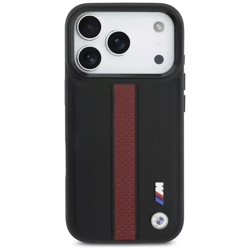 BMW M Perforated Stripe Logo MagSafe -kotelo iPhone 17 Pro punainen