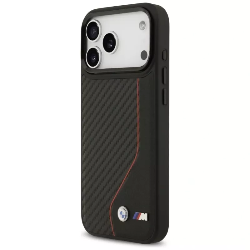 BMW M Carbon Line & Logo MagSafe -kotelo iPhone 17 Pro Max punainen