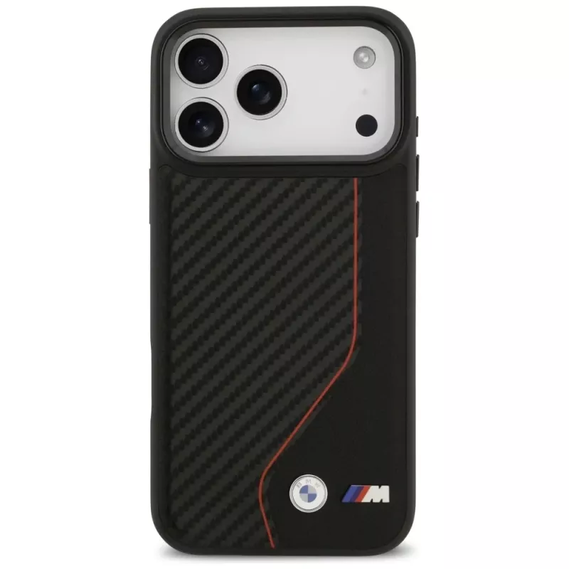 BMW M Carbon Line & Logo MagSafe -kotelo iPhone 17 Pro Max punainen