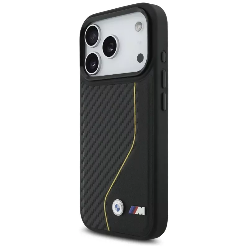 BMW M Carbon Line & Logo MagSafe -kotelo iPhone 17 Pro keltainen